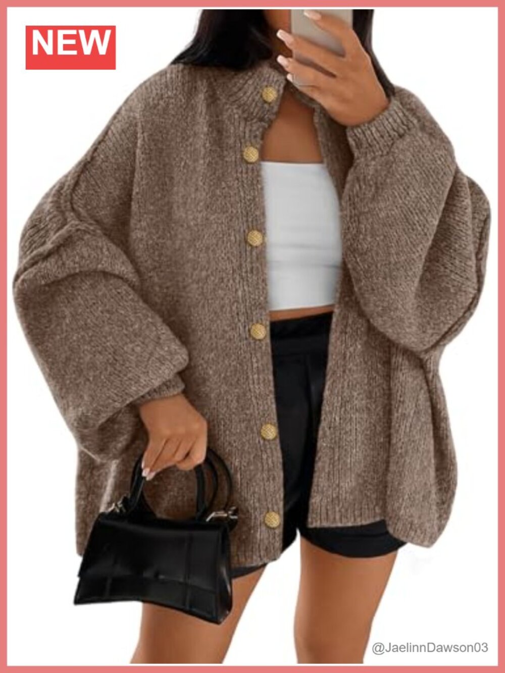 Oversized Chunky Button Cardigan Sweater Cozy Fall Layer